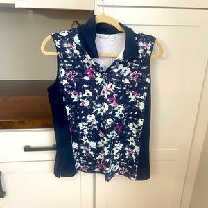 Lady Hagen Dark Navy Sleeveless Polo size Medium